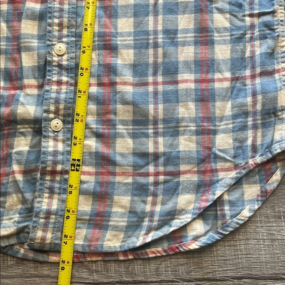 Lucky Brand Men's Blue White Western Sportswear Flannel Shirt 100% Cotton Size S - Picture 11 of 13